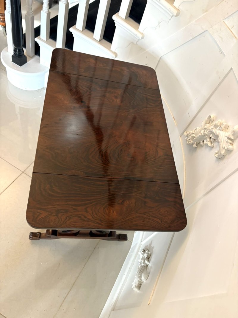 Antique William IV Quality Rosewood Work / Lamp Table